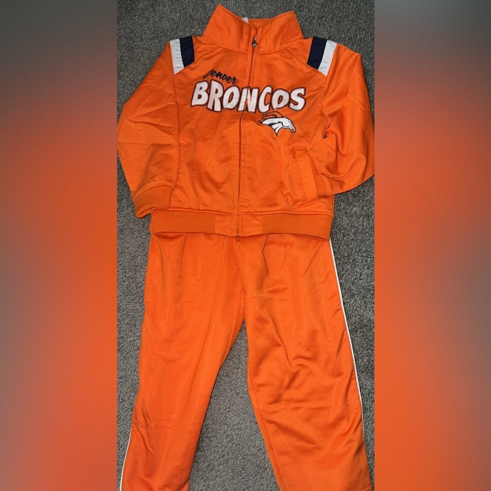 NFL Broncos Team Apparel Toddler 3T Track Suit - Like New!